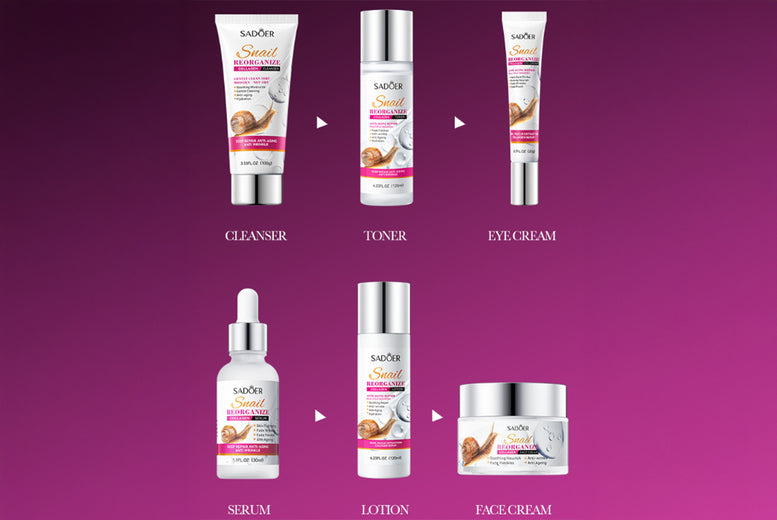 6-Piece Snail Collagen Set  - Complete Skincare Routine