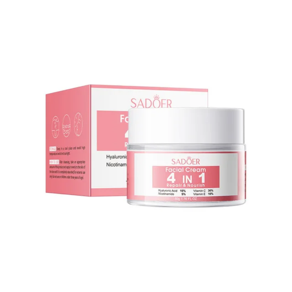 4-IN-1 Radiance Skincare Combo – Niacinamide, Vitamin C, Vitamin E & Hyaluronic Acid for Glowing Skin.