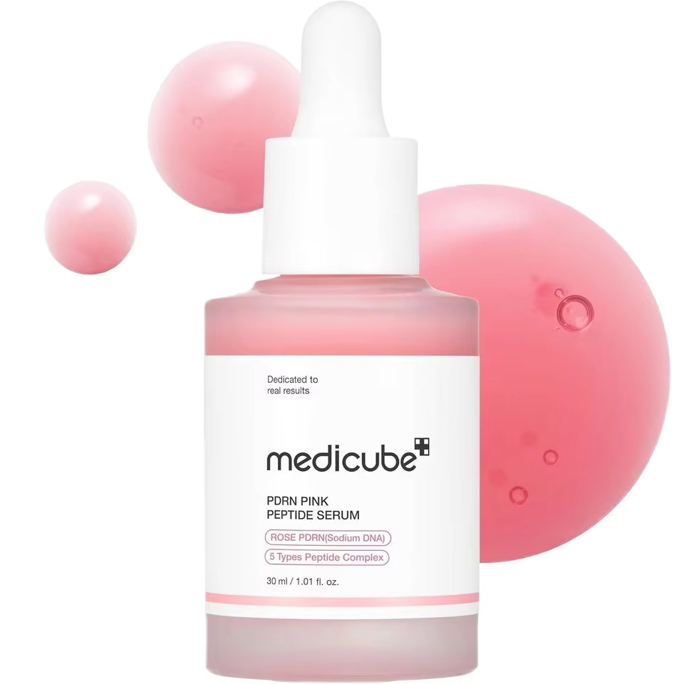 Medicube PDRN Pink Peptide Serum Korea Vegan Skincare Hydrating Moisturizing Firming Even Skin Tone