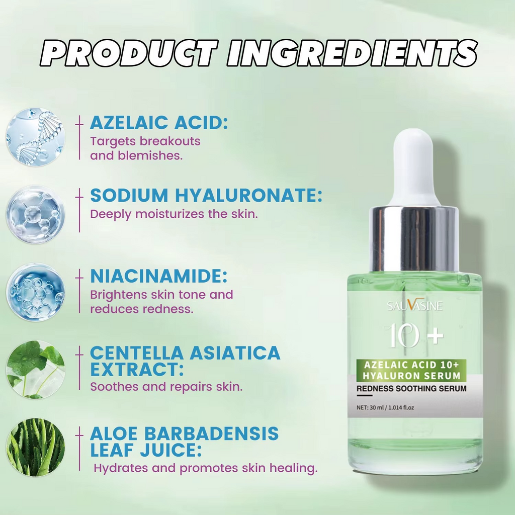 Sauvasine Azelaic Acid 10+hyaluronic Acid Serum