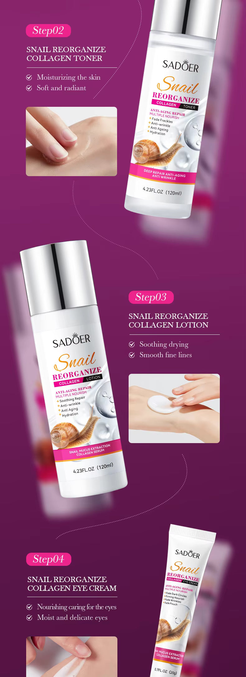 6-Piece Snail Collagen Set  - Complete Skincare Routine