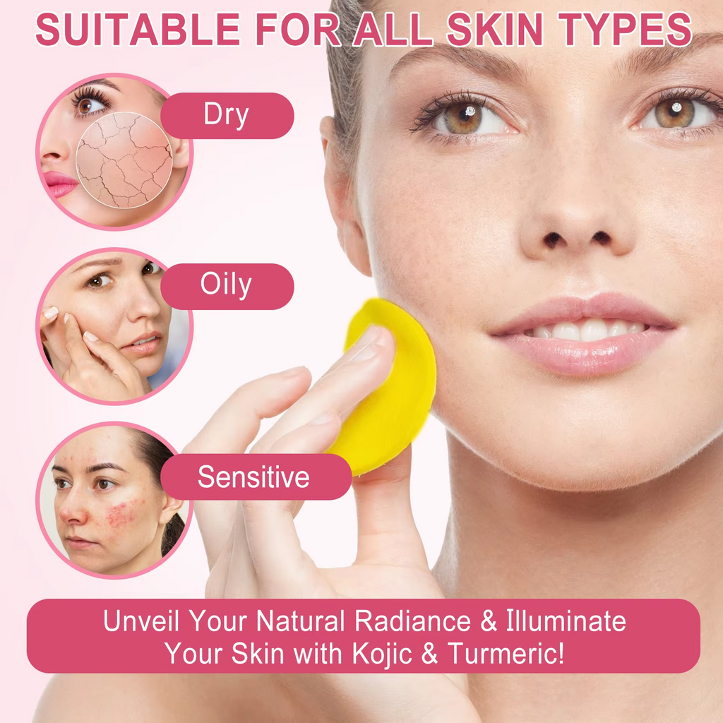 40pc Aliver  Kojic Acid Turmeric Natural Skin Brightening Cleansing Pads