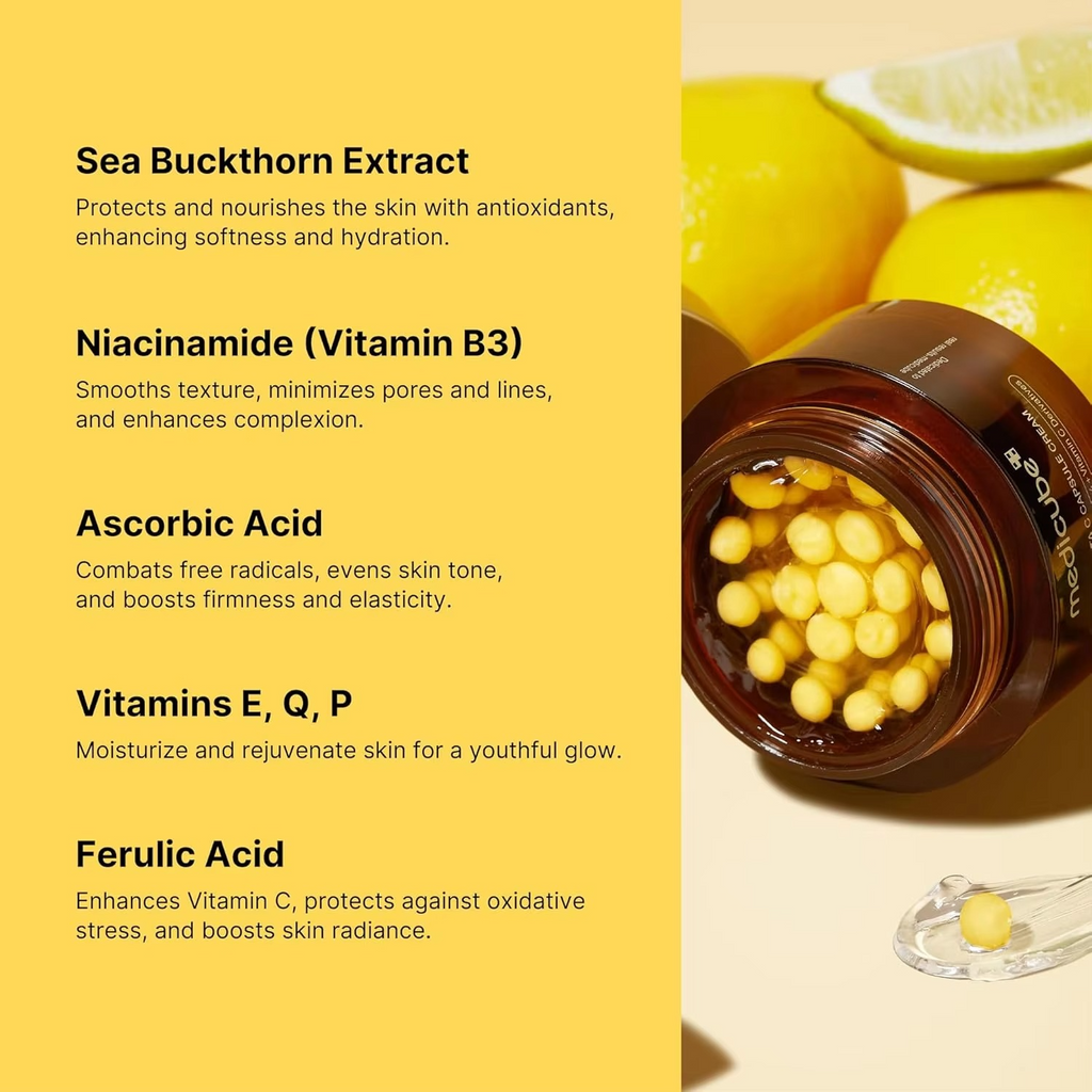 Medicube Deep Vitamin C Gold Capsule Moisturizer Liposomal Anti-Wrinkle Skincare