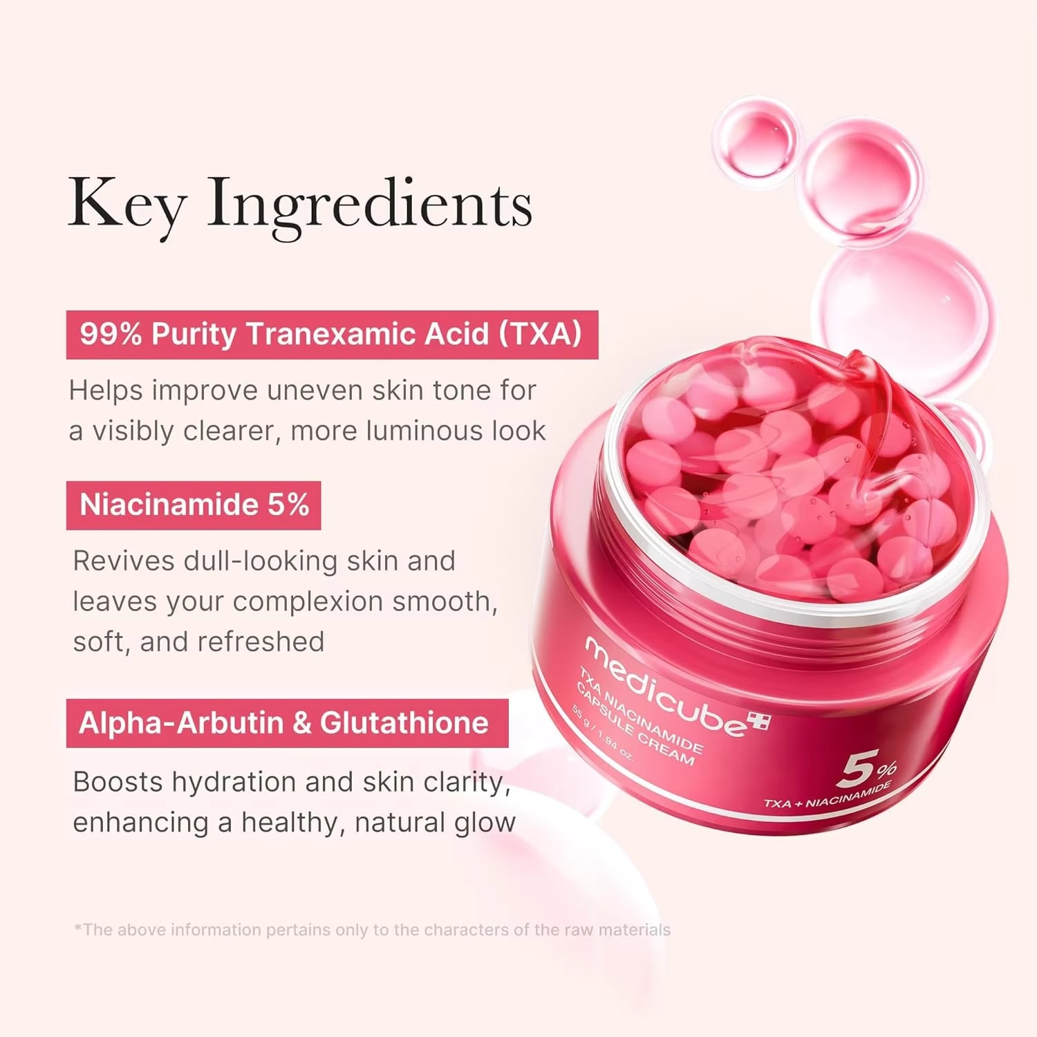 Medicube TXA+Niacinamide Capsule Cream Double Brightening Moisturizer