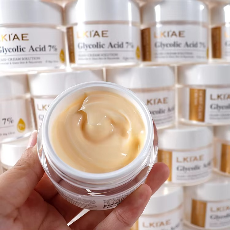 Glycolic Acid 7%  Hydrating Exfoliating Beauty Face Cream for Glass Like Glowing Skin