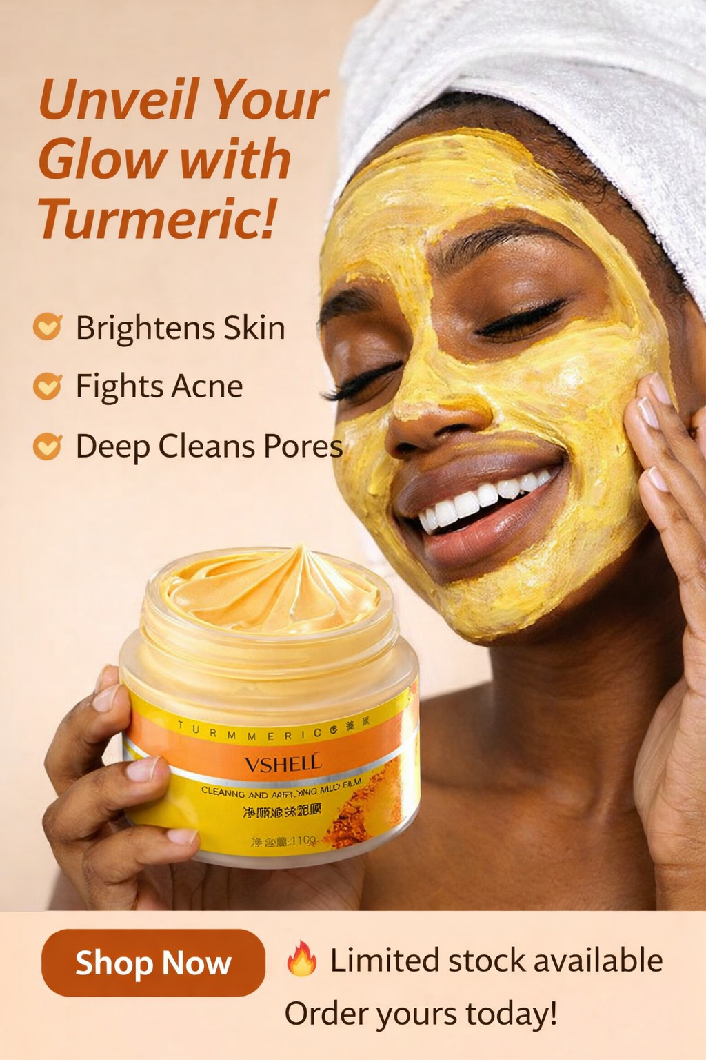 Turmeric Organic Clay facial Mask Oil