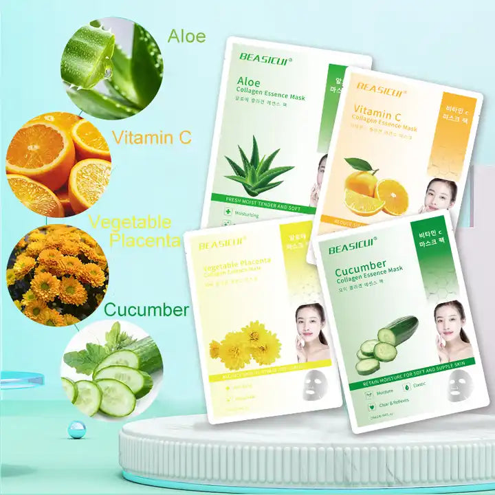 4pc Korean Organic Facial Mask