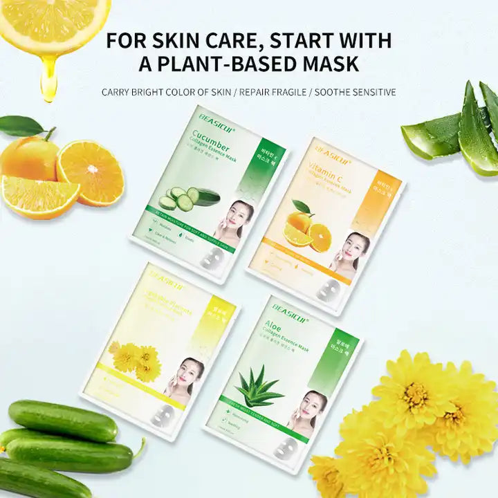 4pc Korean Organic Facial Mask