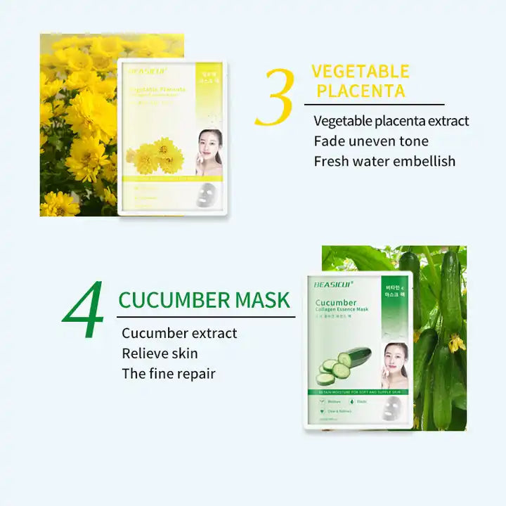 4pc Korean Organic Facial Mask